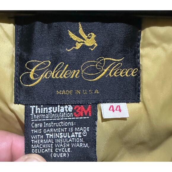 VTG Golden Fleece Uniform Outerwear Bomber Jacket 3M Thinsulate Sz 44 US XL Zip - Picture 3 of 7